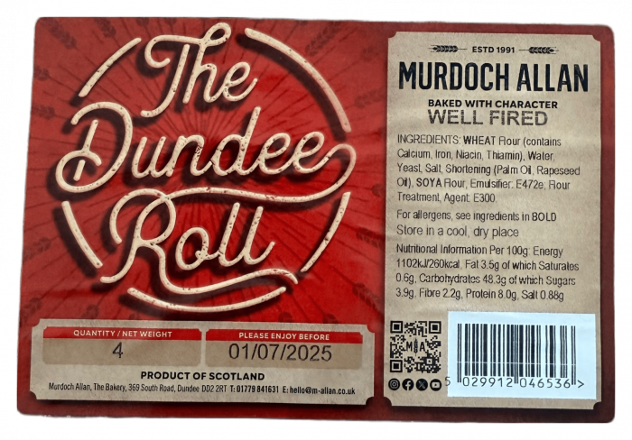 DUNDEE ROLL WELL FIRED SINGLE (4)